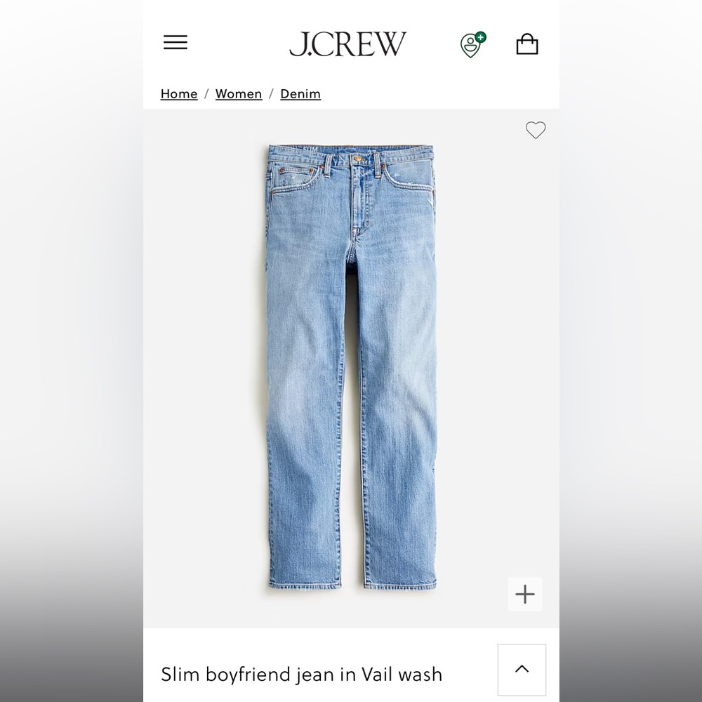 JCrew Slim Boyfriend Jean size 24
